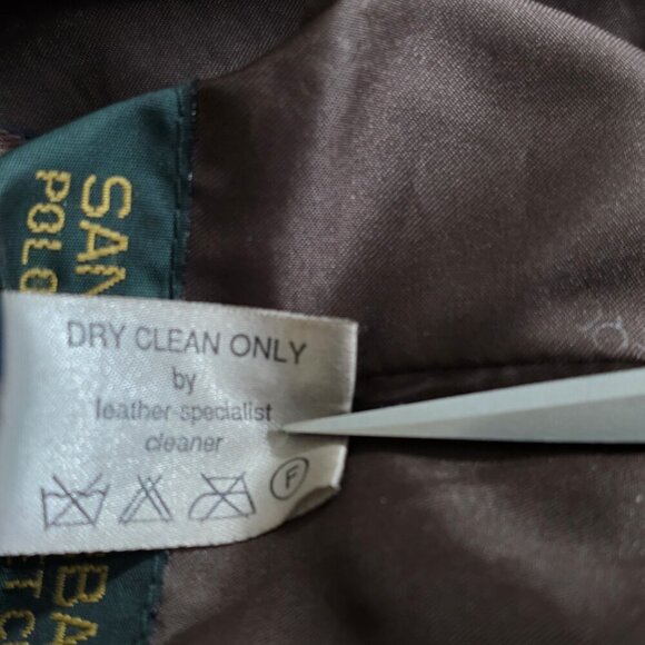 Santa Barbara Polo Racquet Club Leather Jacket Men 50 Brown LS Equestrian Vtg - Picture 10 of 16